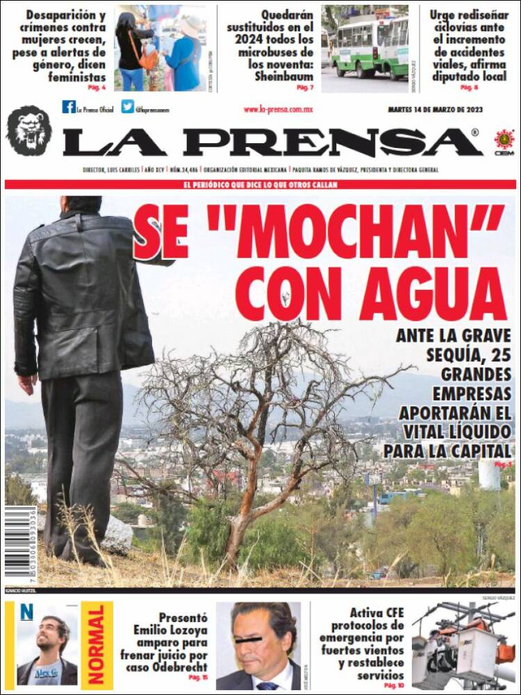 Portada de La Prensa (M&eacute;xico)