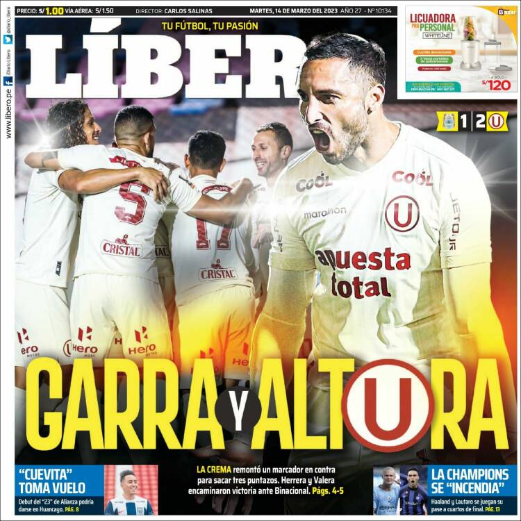 Portada de Líbero (Perú)