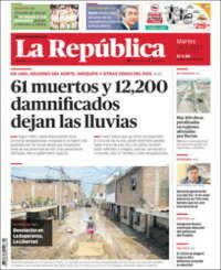 Portada de La Republica (Perú)