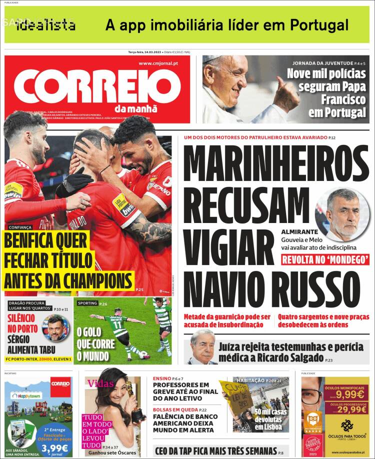 Portada de Correio da Manhã (Portugal)