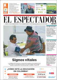Portada de El Espectador (Colombia)