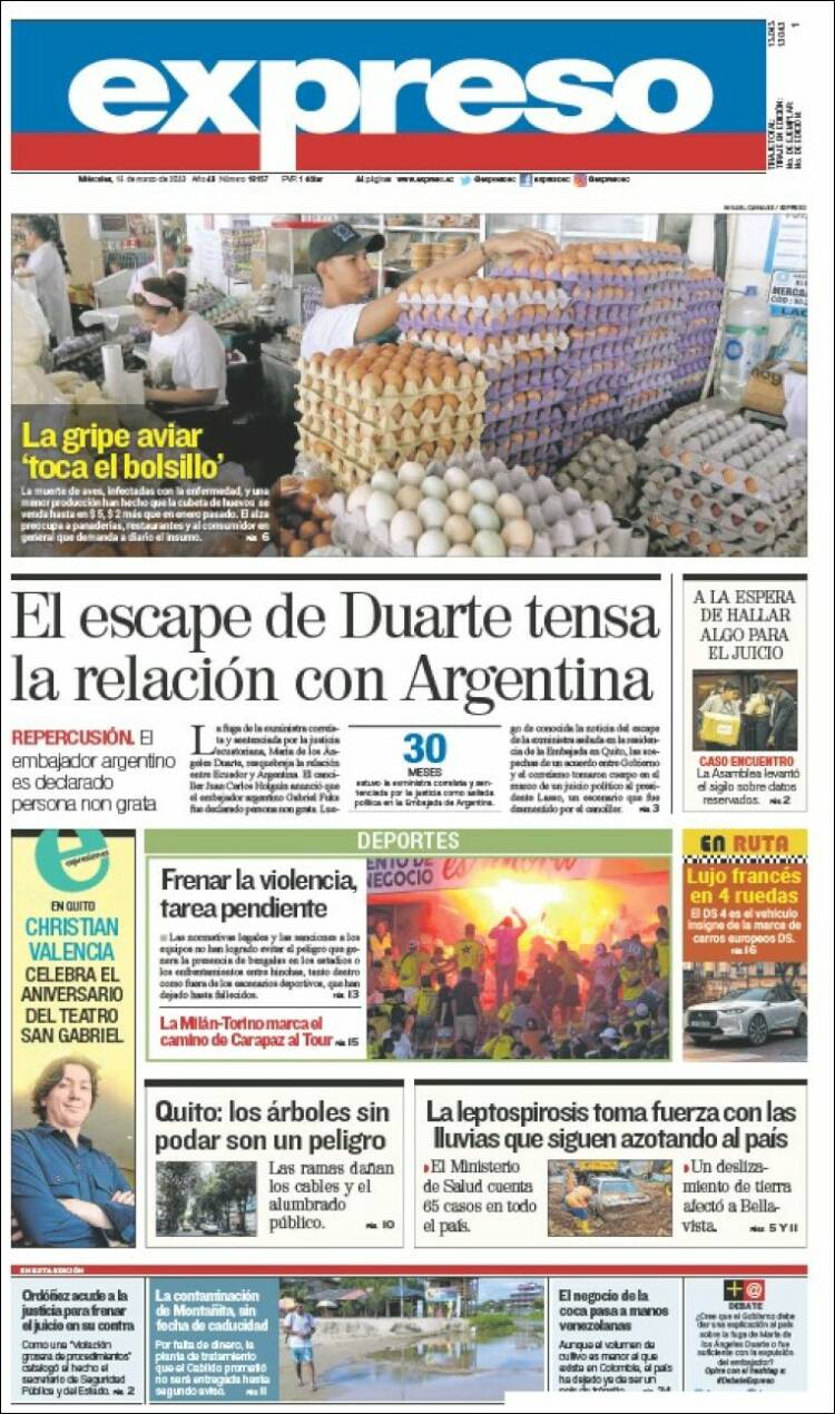 Portada de Expreso (&Eacute;quateur)