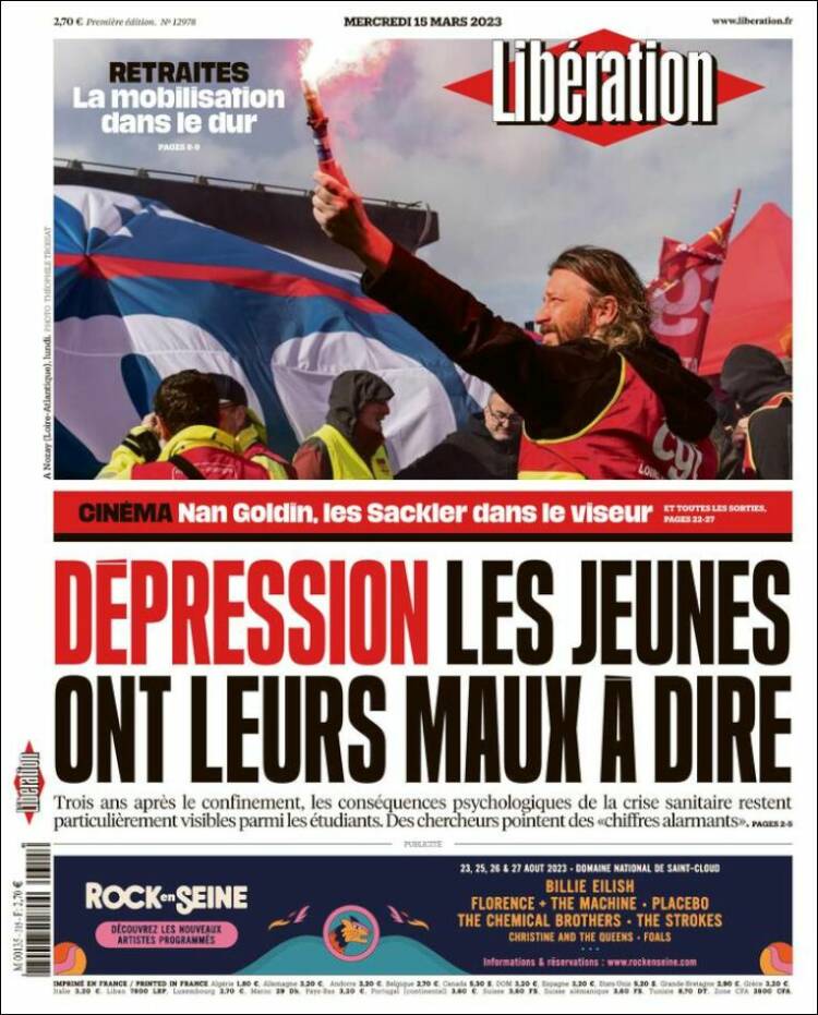 Portada de Libération (France)