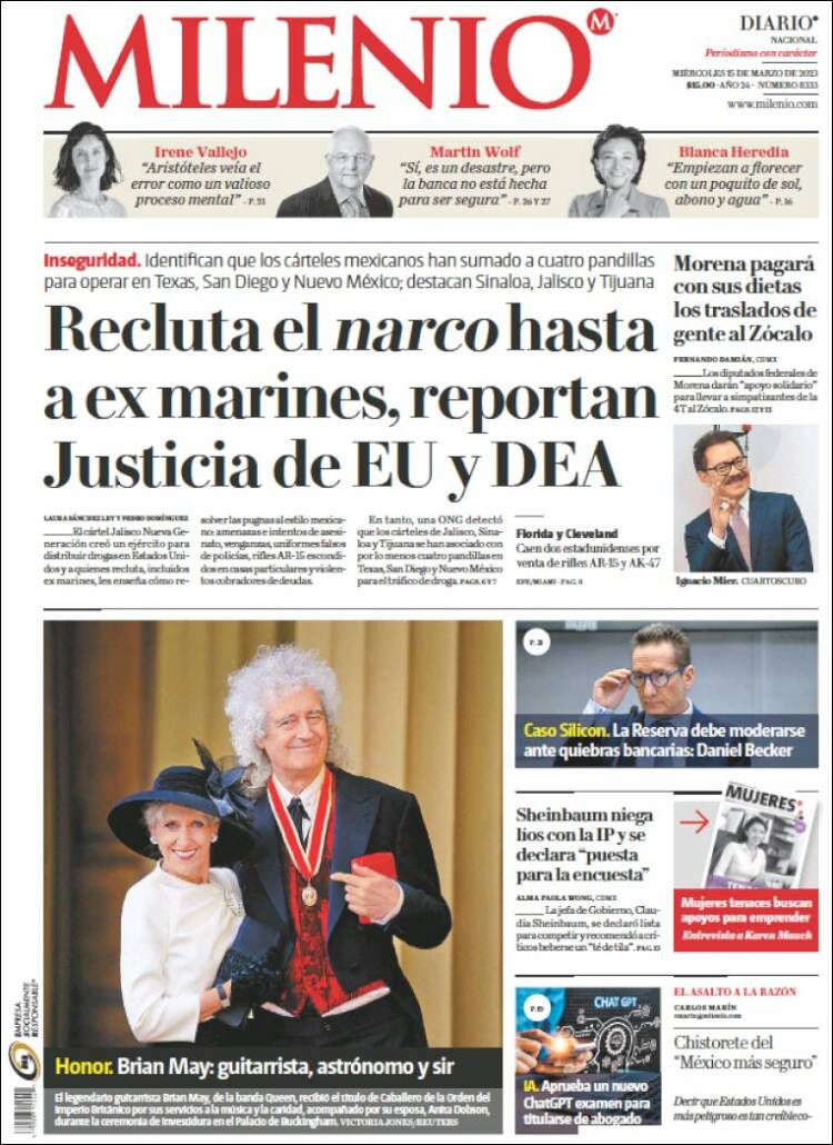 Portada de Milenio (Mexique)