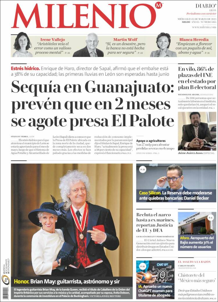 Portada de Milenio de León (Mexique)