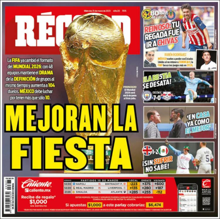 Portada de Record (Mexique)