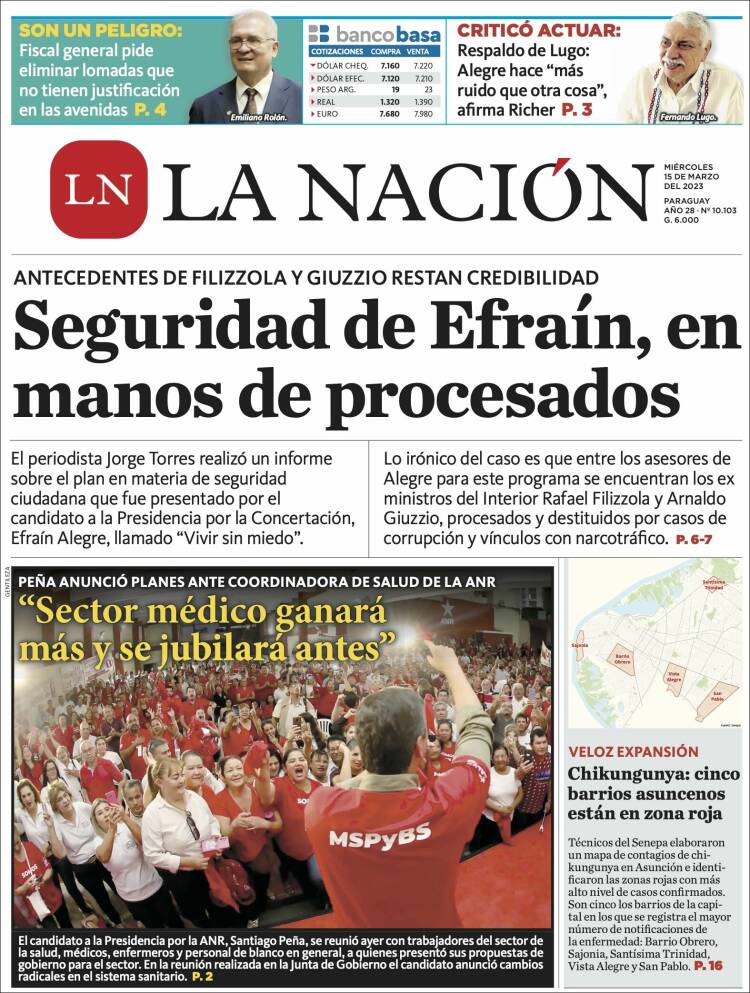 Portada de La Nación (Paraguay)