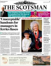 Portada de The Scotsman (Reino Unido)