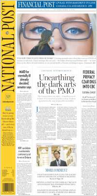 Portada de The National Post (Canadá)