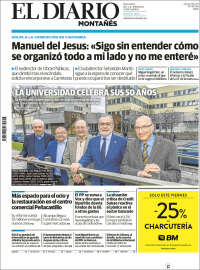 Portada de El Diario Montañés (España)