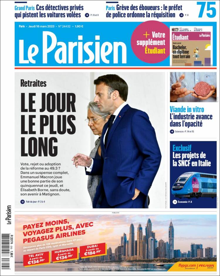 Portada de Le Parisien (France)