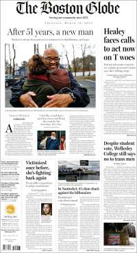 Portada de Boston Globe (USA)