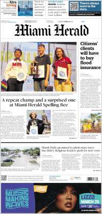 Portada de Miami Herald (USA)