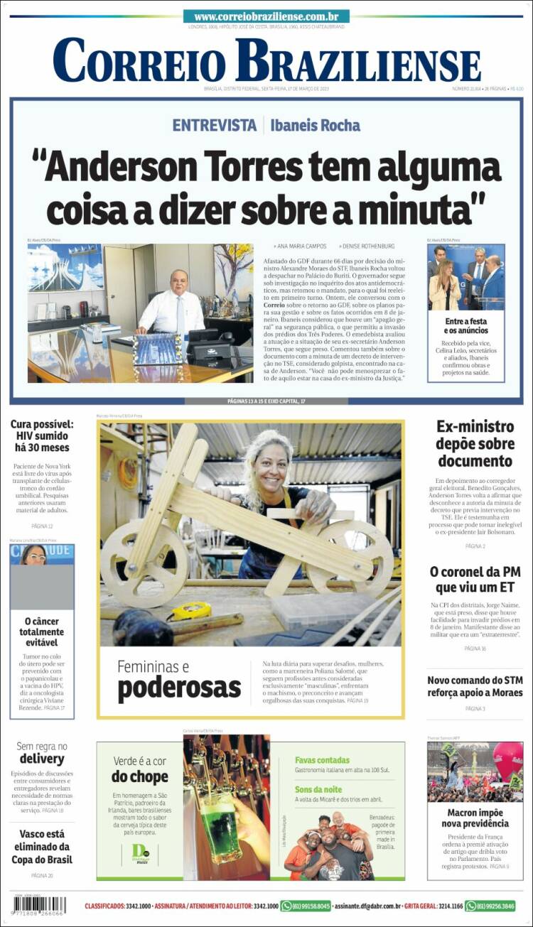 Portada de Correio Braziliense (Brasil)