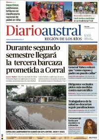 Portada de El Diario Austral de Valdivia (Chile)