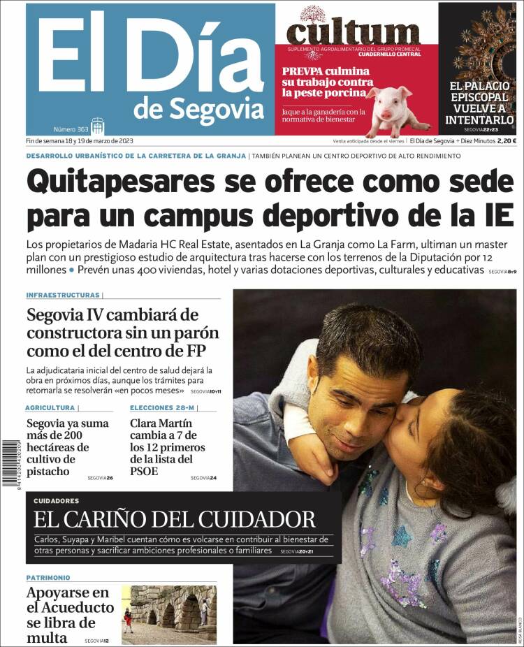 Portada de El Día de Segovia (España)