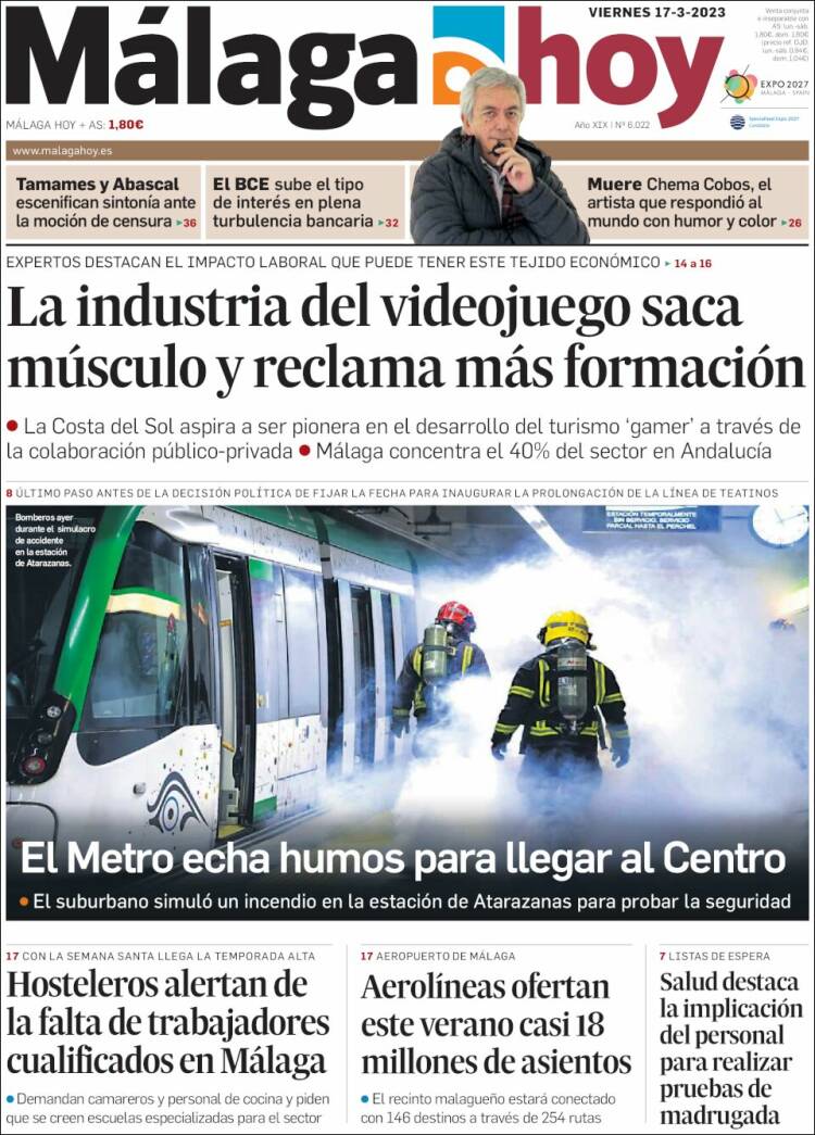 Portada de Málaga Hoy (España)