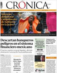 Portada de La Crónica de Hoy (México)