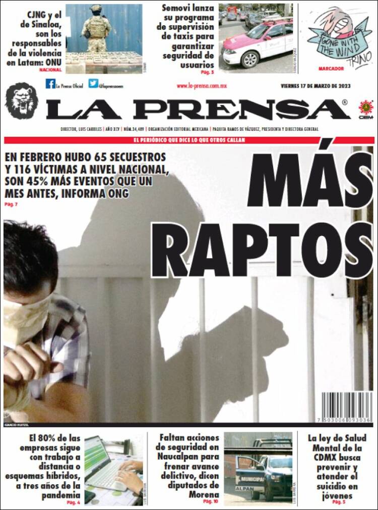 Portada de La Prensa (México)