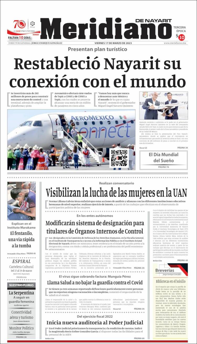 Portada de Meridiano (México)