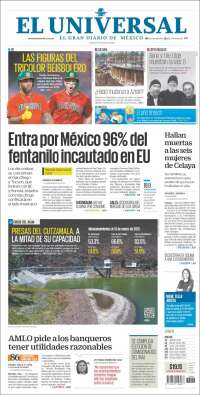 Portada de El Universal (Mexico)