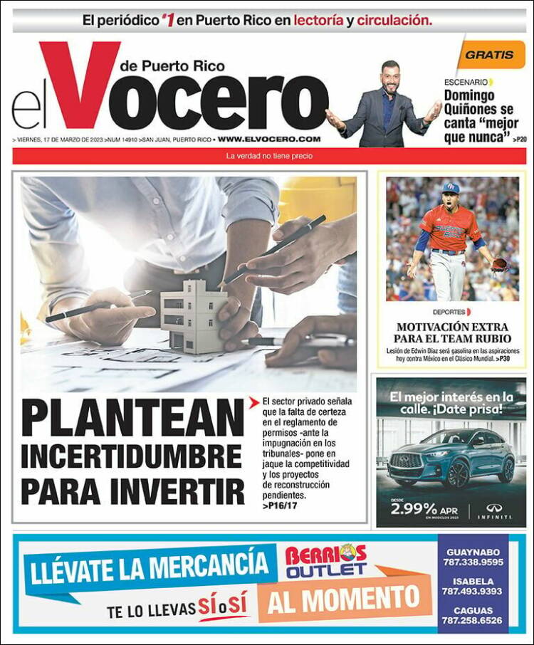 Portada de Vocero (Puerto Rico)