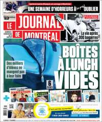 Portada de Le Journal de Montréal (Canadá)