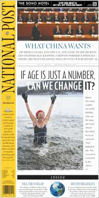 Portada de The National Post (Canadá)