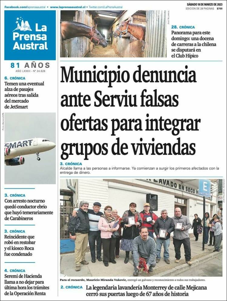 Portada de El Magallanes (Chile)