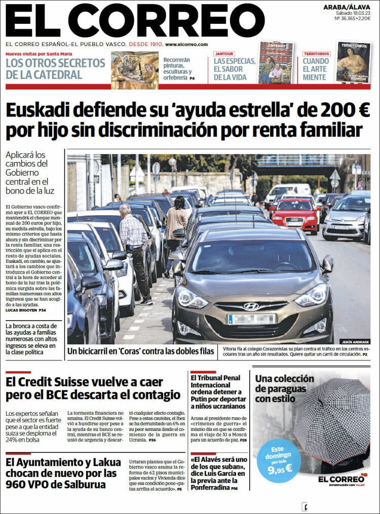 Portada de El Correo - Álava (España)