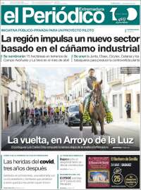 Portada de El Periódico de Extremadura (España)