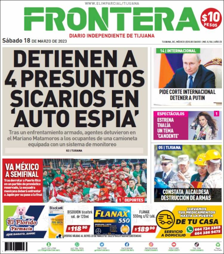 Portada de Frontera (México)
