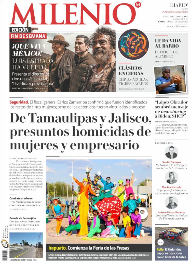 Portada de Milenio de León (México)