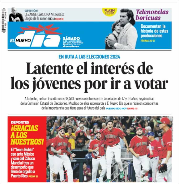 Portada de El Nuevo Día (Puerto Rico)