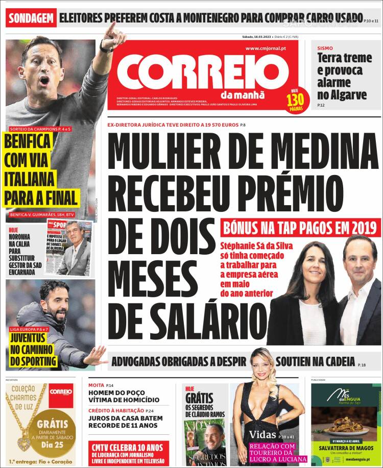 Portada de Correio da Manhã (Portugal)
