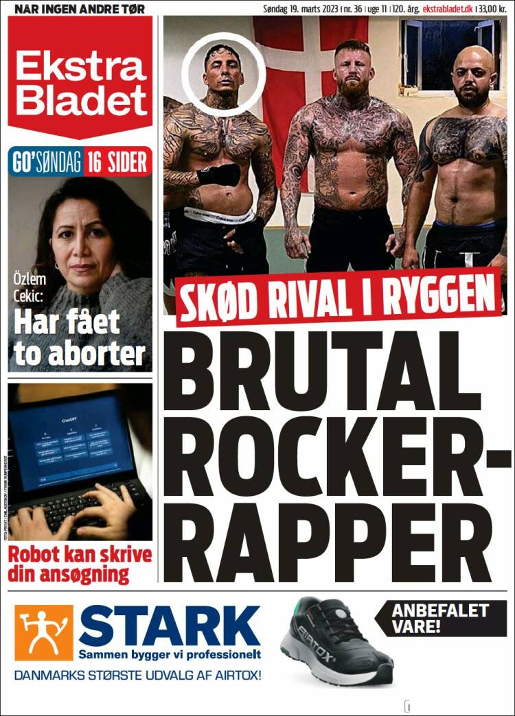 Portada de Ekstra Bladet (Dinamarca)