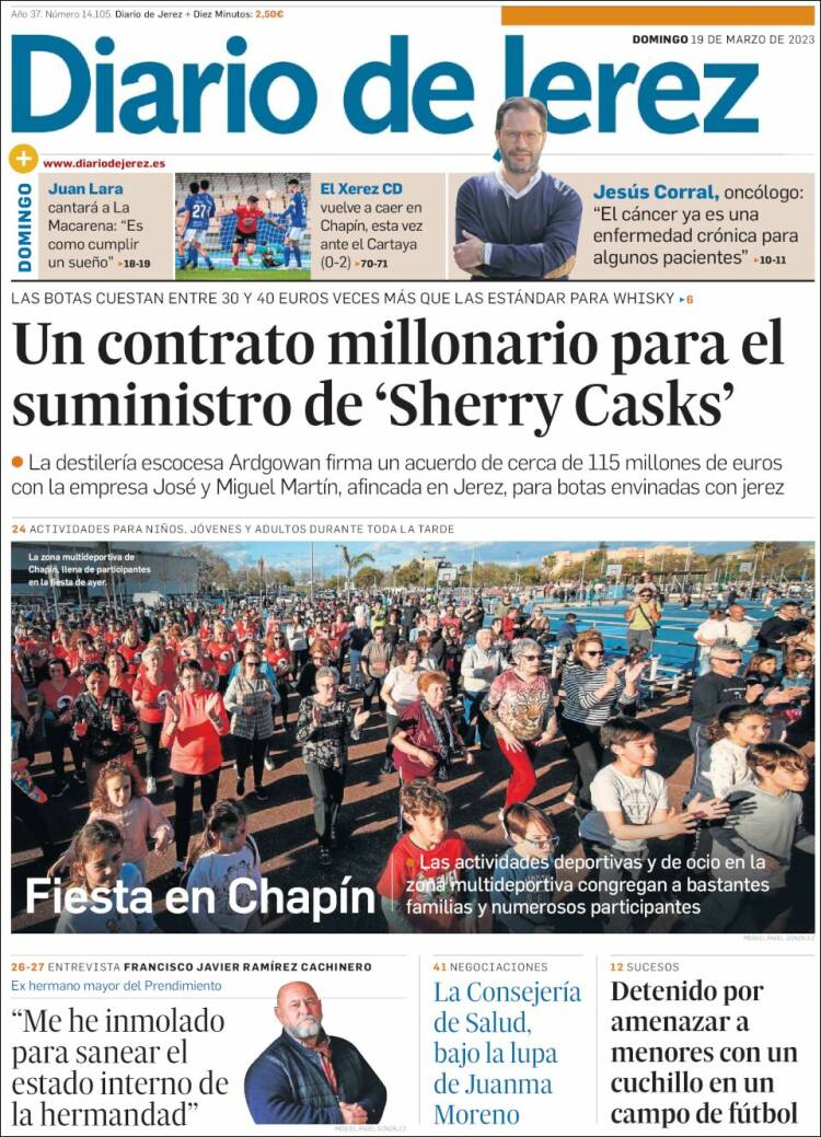 Portada de Diario de Jerez (España)