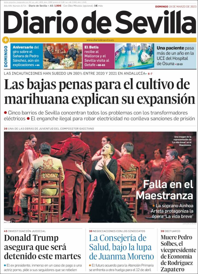 Portada de Diario de Sevilla (España)