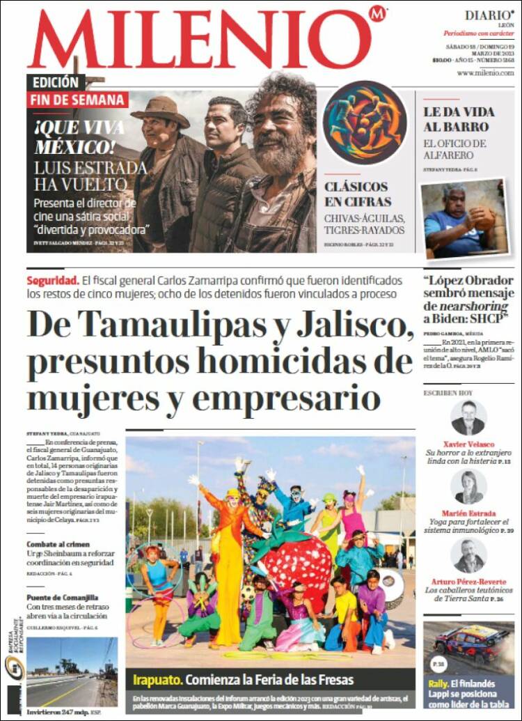 Portada de Milenio de León (México)