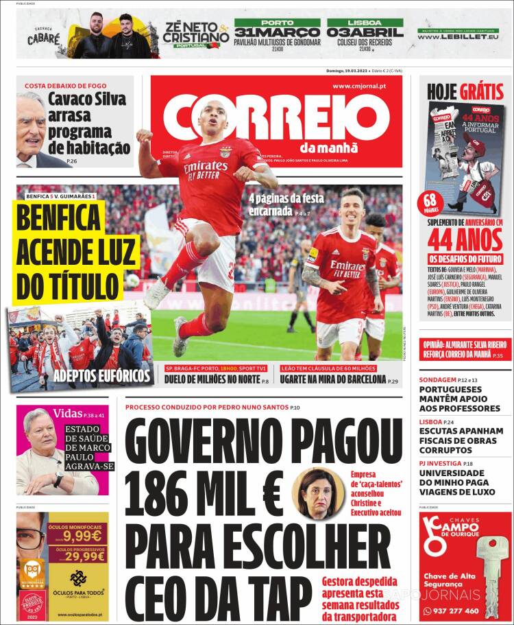Portada de Correio da Manhã (Portugal)
