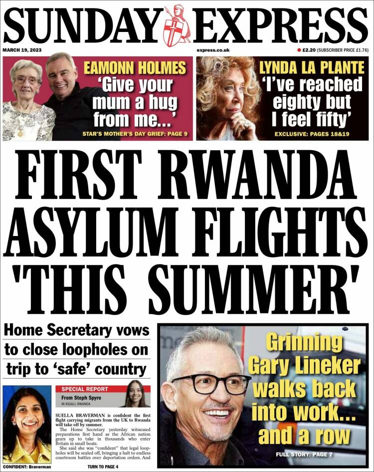 Portada de Daily Express (Reino Unido)