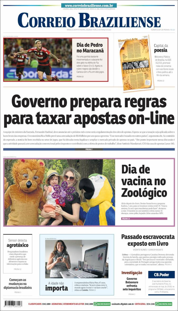 Portada de Correio Braziliense (Brasil)
