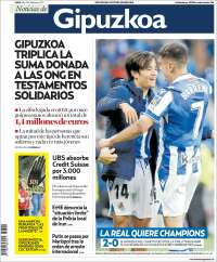 Portada de Noticias de Gipuzkoa (España)