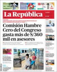 Portada de La Republica (Peru)