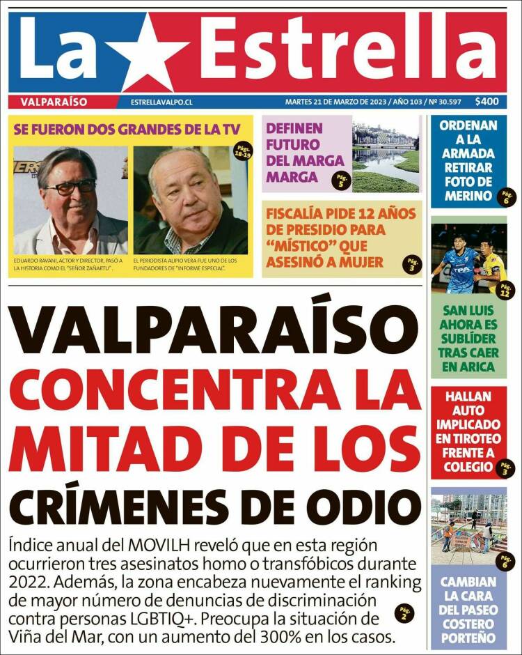 Portada de Estrella de Valparaiso (Chile)