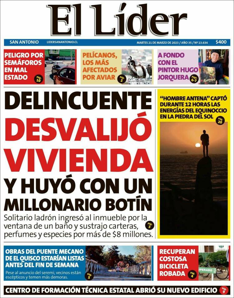 Portada de Lider de San Antonio (Chile)
