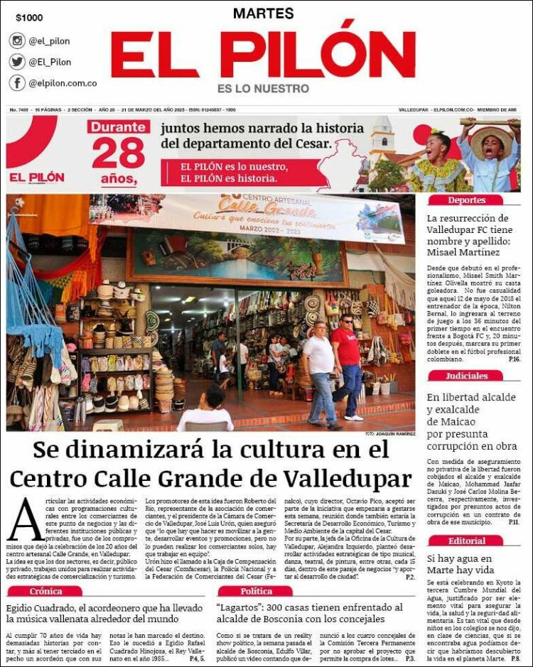 Portada de El Pilón (Colombia)