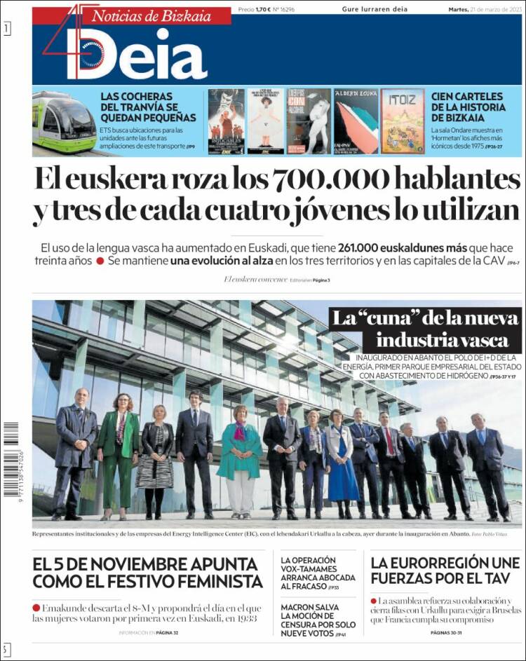 Portada de Deia (España)