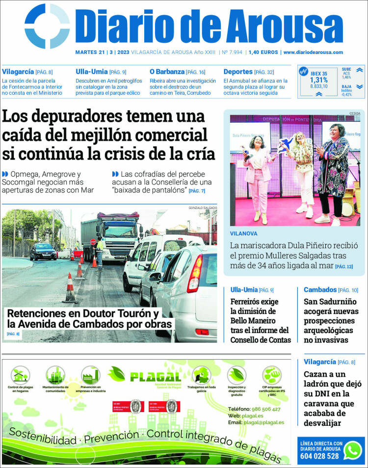 Portada de Diario de Arousa (España)