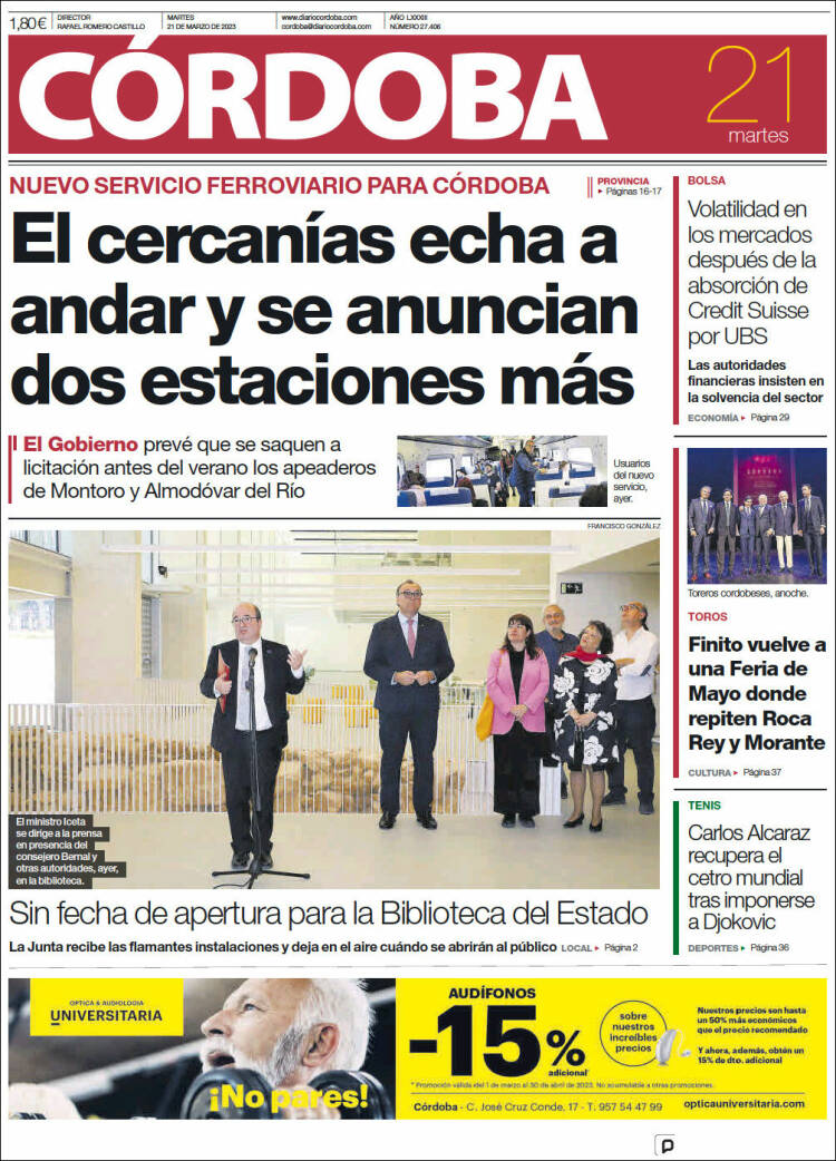 Portada de Diario de Córdoba (España)